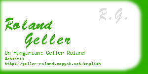 roland geller business card